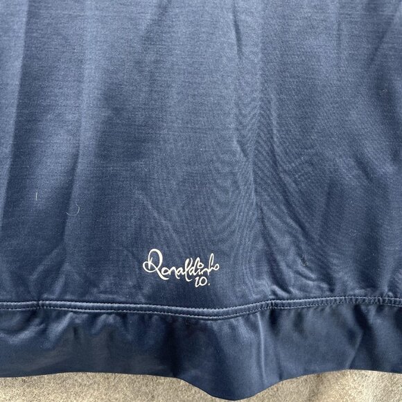 Nike Ronaldinho Track Jacket Men Medium Navy Full Zip Hoodie Soccer Vintage Y2K - Picture 7 of 11